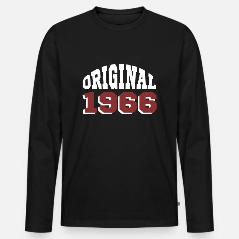 Original 1966 - Männer Premium Bio Langarmshirt - Schwarz