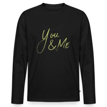 YOU & ME - Men's Premium Organic Long Sleeve Shirt - black - Front - Nico (187cm)