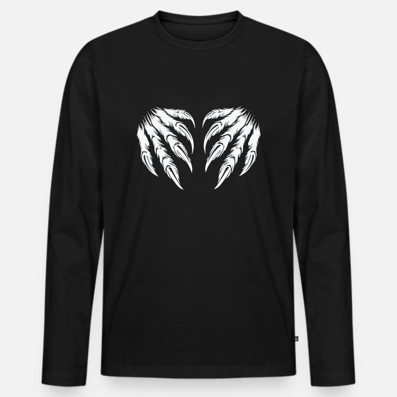 krallen 2 - Männer Premium Bio Langarmshirt - Schwarz