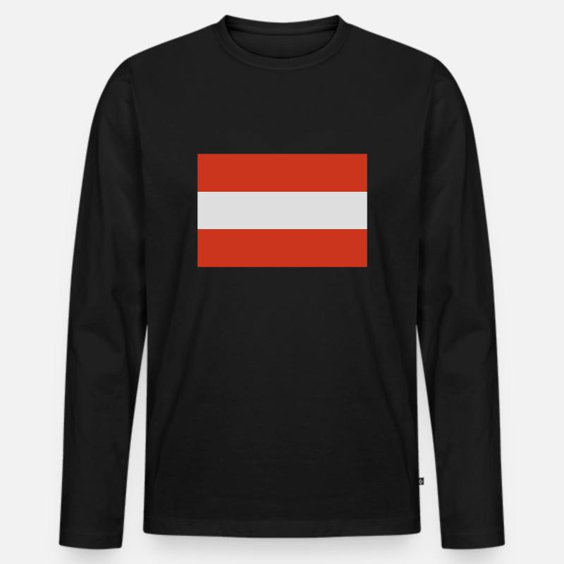 oesterreich - Männer Premium Bio Langarmshirt - Schwarz