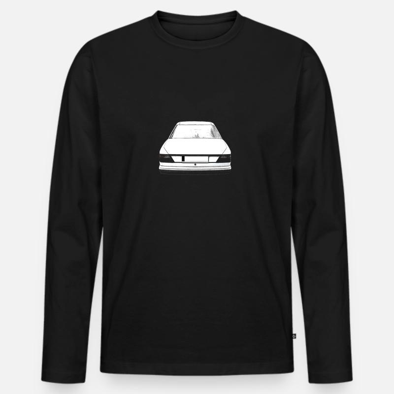 w124 back - Männer Premium Bio Langarmshirt - Schwarz