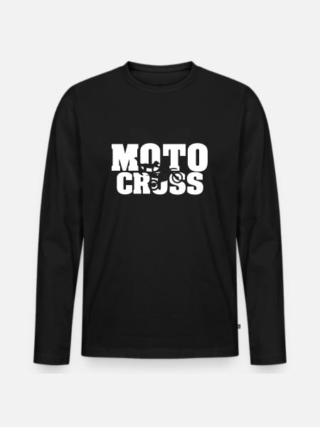 Motocross - Männer Premium Bio Langarmshirt - Schwarz