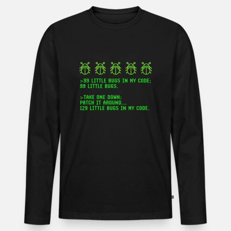 Debugging Programmieren Programmier-Joke - Männer Premium Bio Langarmshirt - Schwarz