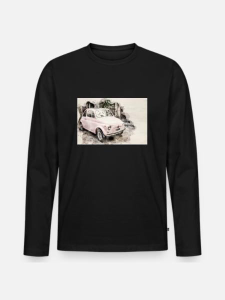 500 Oldtimer - Männer Premium Bio Langarmshirt - Schwarz