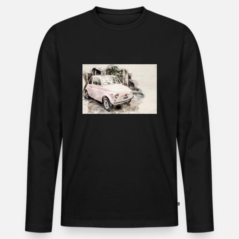 500 Oldtimer - Männer Premium Bio Langarmshirt - Schwarz