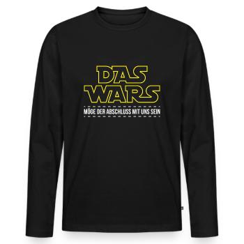 La Wars School Fin de l’école - T-shirt manches longues Premium bio Homme - noir - Devant - Nico (187cm)
