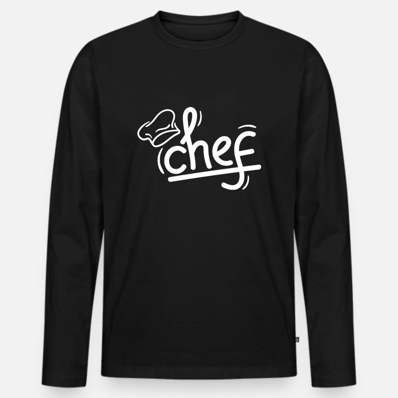Küchenchef 2 - Männer Premium Bio Langarmshirt - Schwarz