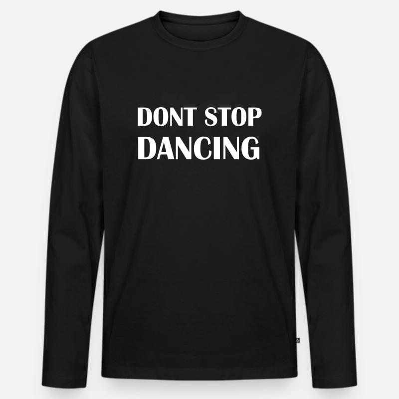 Dancing Dance Music - Männer Premium Bio Langarmshirt - Schwarz