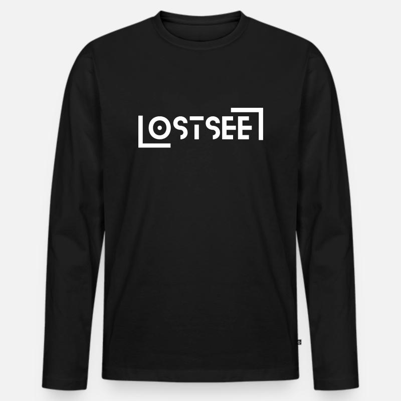 Ostsee - Männer Premium Bio Langarmshirt - Schwarz