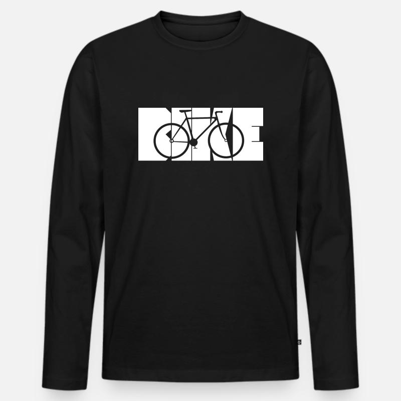 Single Speed Schatten - Männer Premium Bio Langarmshirt - Schwarz