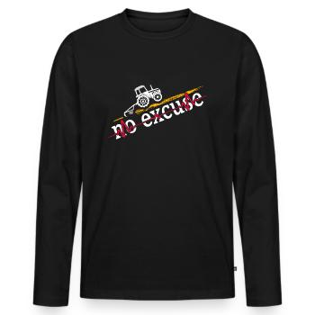 Tracteur Agriculteur Conducteur de tracteur Agriculteur Champ - T-shirt manches longues Premium bio Homme - noir - Devant - Nico (187cm)