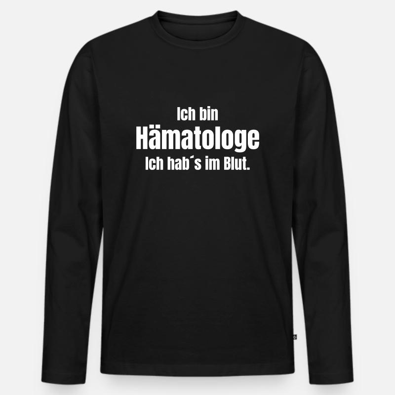 Hämatologe - Männer Premium Bio Langarmshirt - Schwarz