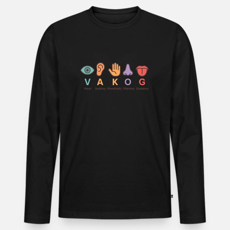KAKOG - Männer Premium Bio Langarmshirt - Schwarz