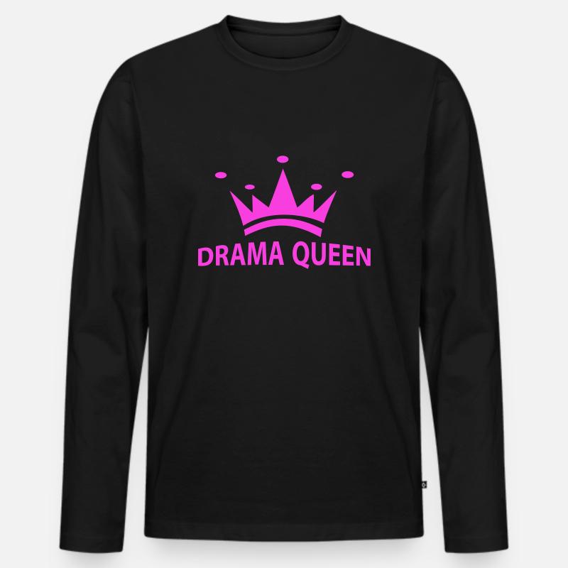 Drama_Queen - Männer Premium Bio Langarmshirt - Schwarz