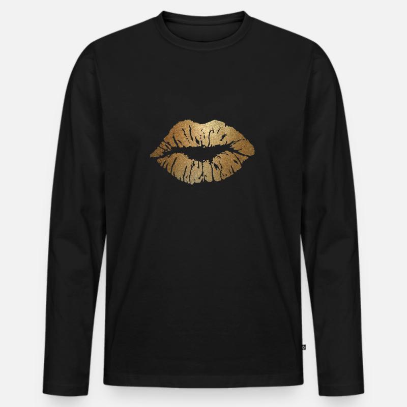 glitter - Männer Premium Bio Langarmshirt - Schwarz