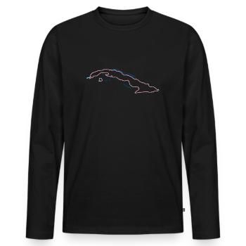 Kuba - Männer Premium Bio Langarmshirt - Schwarz - Vorne - Nico (187cm)