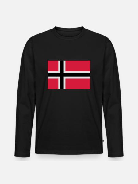 drapeau_norvege - T-shirt manches longues Premium bio Homme - noir