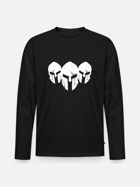 spartans neu - Männer Premium Bio Langarmshirt - Schwarz