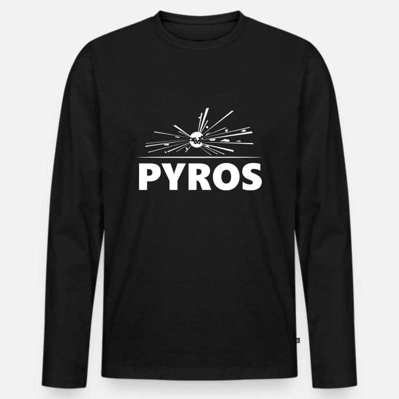 pyros explosive Feuerwerk - Männer Premium Bio Langarmshirt - Schwarz