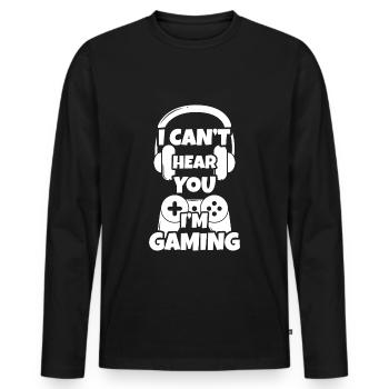 Gaming Online Game Nerd Geek Retro Computer - Männer Premium Bio Langarmshirt - Schwarz - Vorne - Nico (187cm)