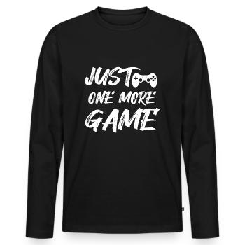 Gamer disant juste un autre jeu grunge - T-shirt manches longues Premium bio Homme - noir - Devant - Nico (187cm)