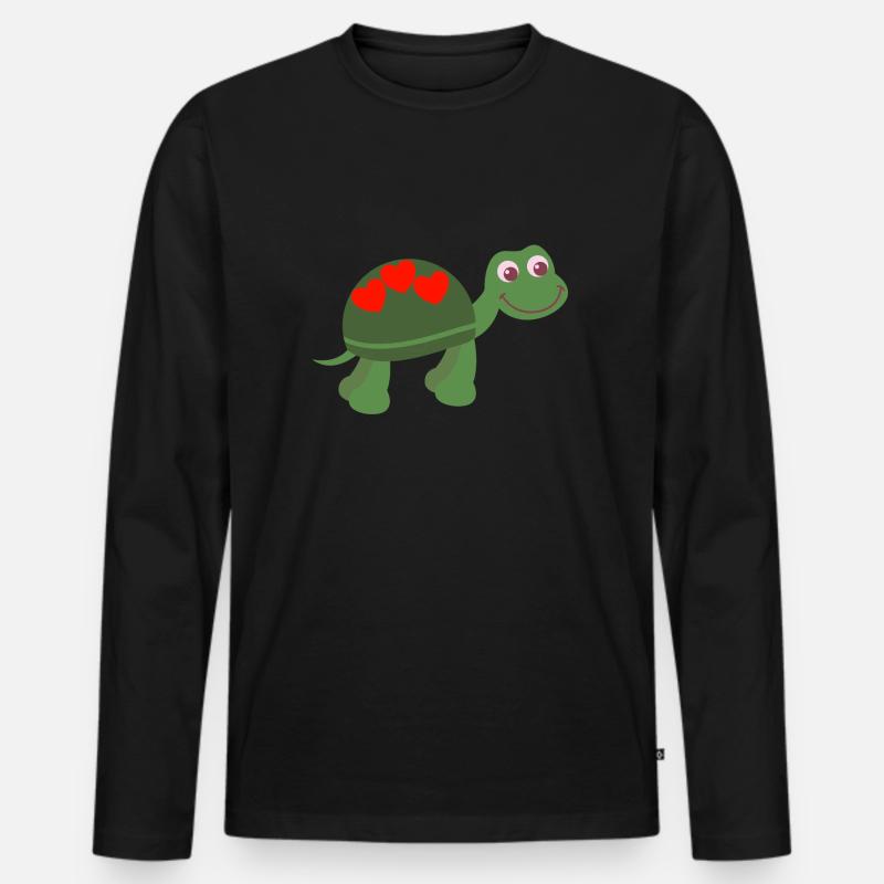Schidkröte - Männer Premium Bio Langarmshirt - Schwarz
