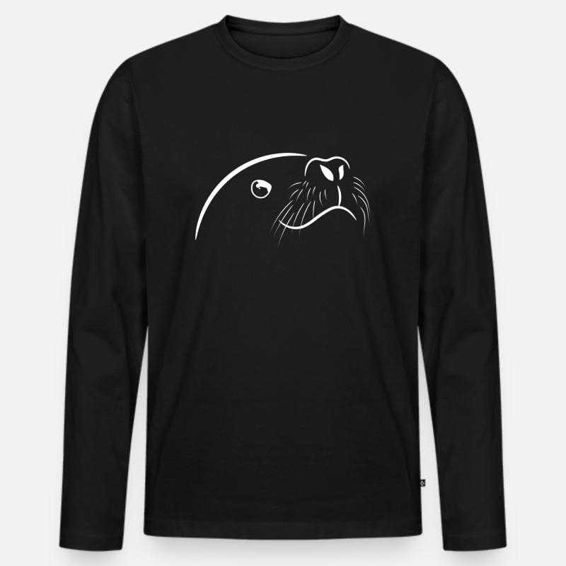 Dichtung Geschenk Spruch - Männer Premium Bio Langarmshirt - Schwarz