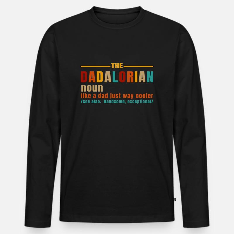 DADALORIAN - Männer Premium Bio Langarmshirt - Schwarz