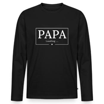 Werdender Papa loading zukünftiger Vater Geschenk - Männer Premium Bio Langarmshirt - Schwarz - Vorne - Nico (187cm)