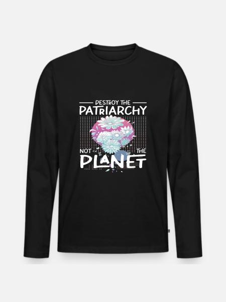 Feministisk feminisme Patriarkat feminister - Premium økologisk langærmet T-shirt til mænd - sort