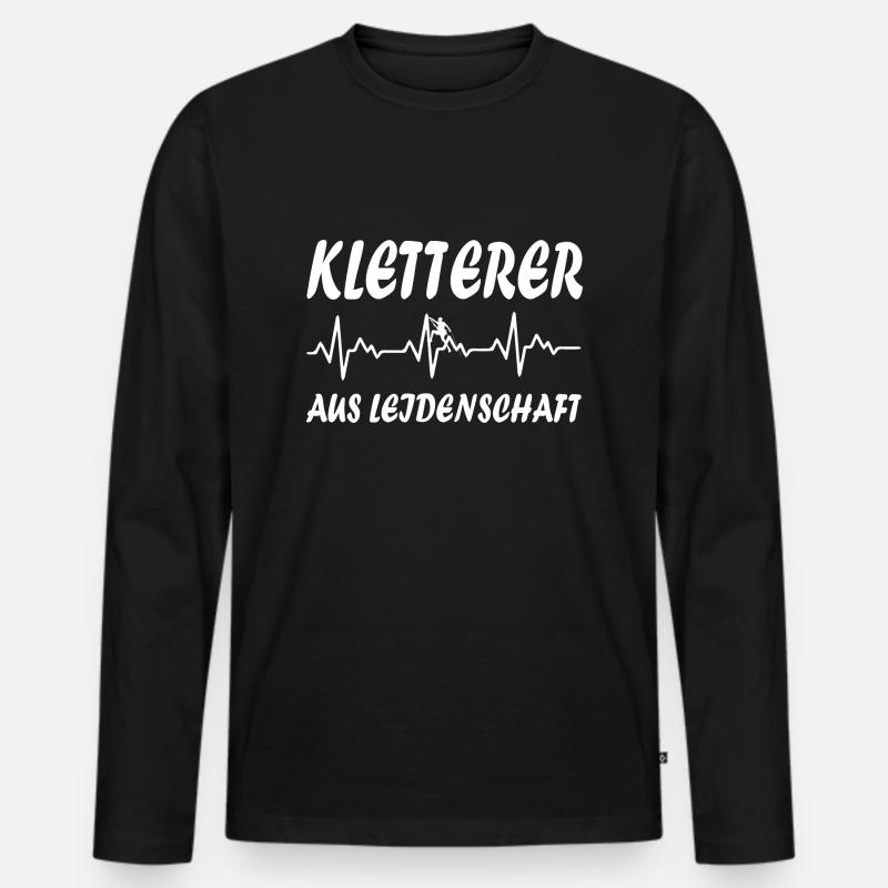 climbing - Männer Premium Bio Langarmshirt - Schwarz