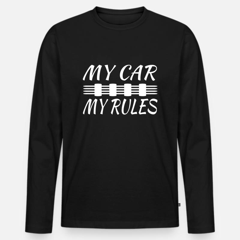 Auto - Männer Premium Bio Langarmshirt - Schwarz