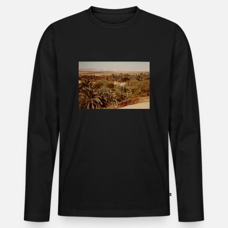A Tree And Good Sky - Männer Premium Bio Langarmshirt - Schwarz