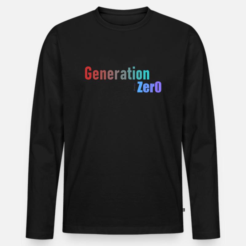 Generation 0 - Männer Premium Bio Langarmshirt - Schwarz