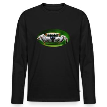 Jumping Spider - Cute jumping spider with big eyes1 - Men's Premium Organic Long Sleeve Shirt - black - Front - Nico (187cm)