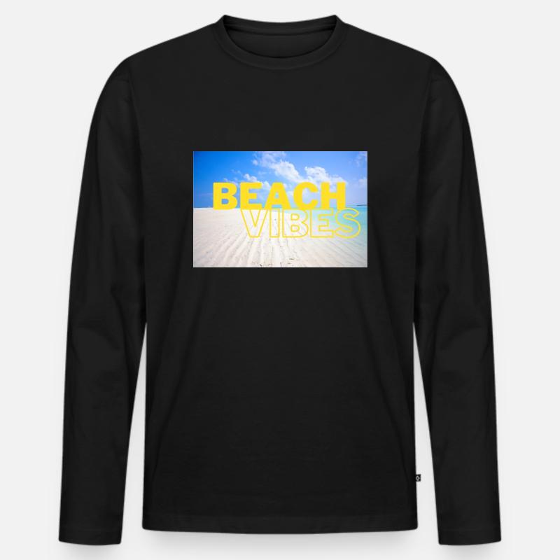 Beach 26 - Männer Premium Bio Langarmshirt - Schwarz