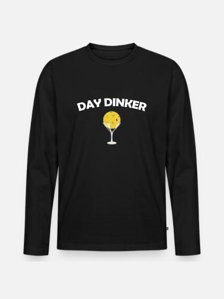 Pickleball Day Dinker Lustig - Männer Premium Bio Langarmshirt - Schwarz