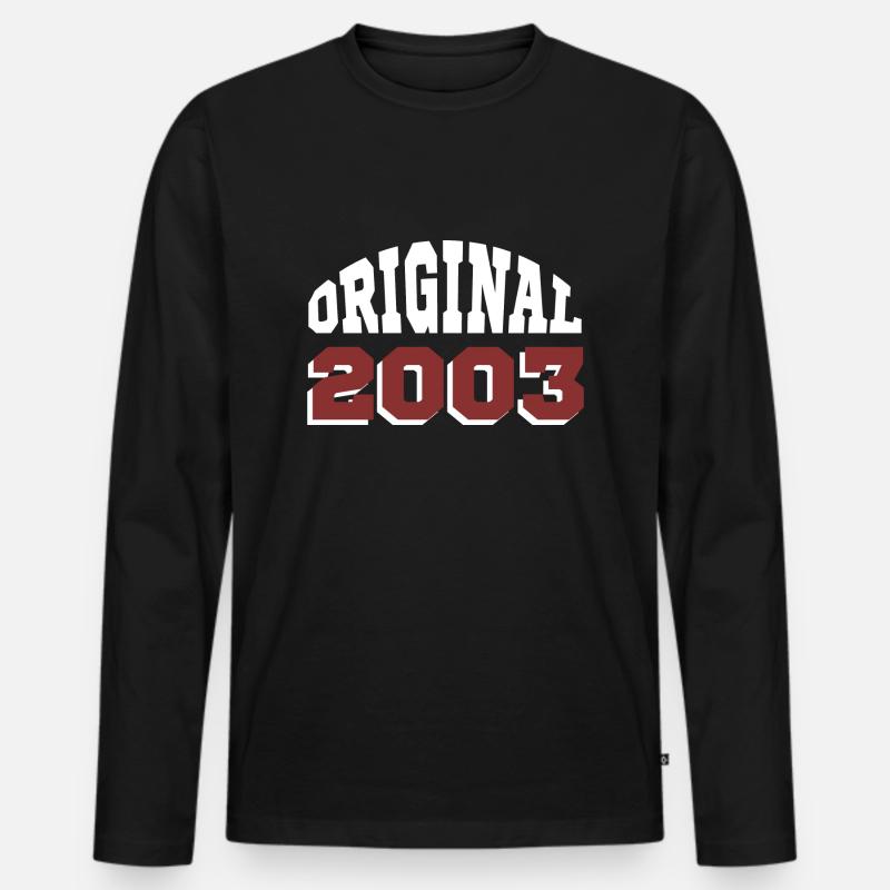 Original 2003 - Männer Premium Bio Langarmshirt - Schwarz