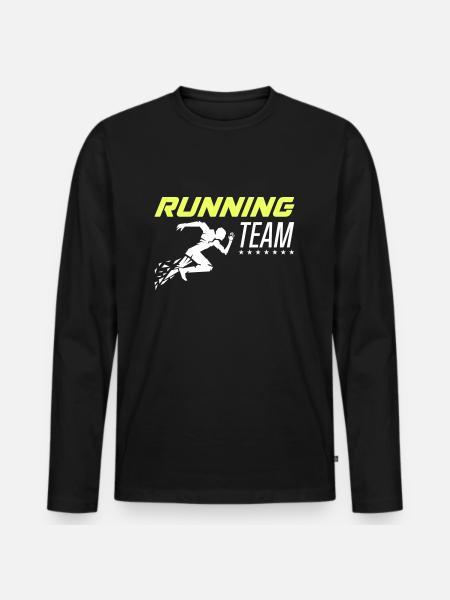 Running Team 1 - Men's Premium Organic Long Sleeve Shirt - black
