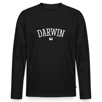 Darwin, Australie, Aux États-Unis, Kangaroo, Koala, Outback - T-shirt manches longues Premium bio Homme - noir - Devant - Nico (187cm)