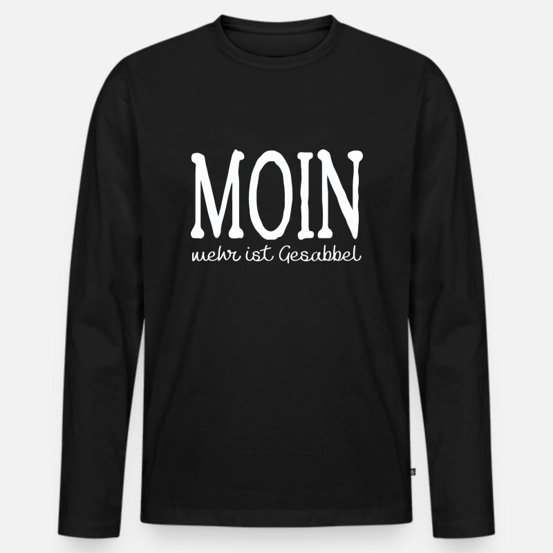 MOIN - Männer Premium Bio Langarmshirt - Schwarz