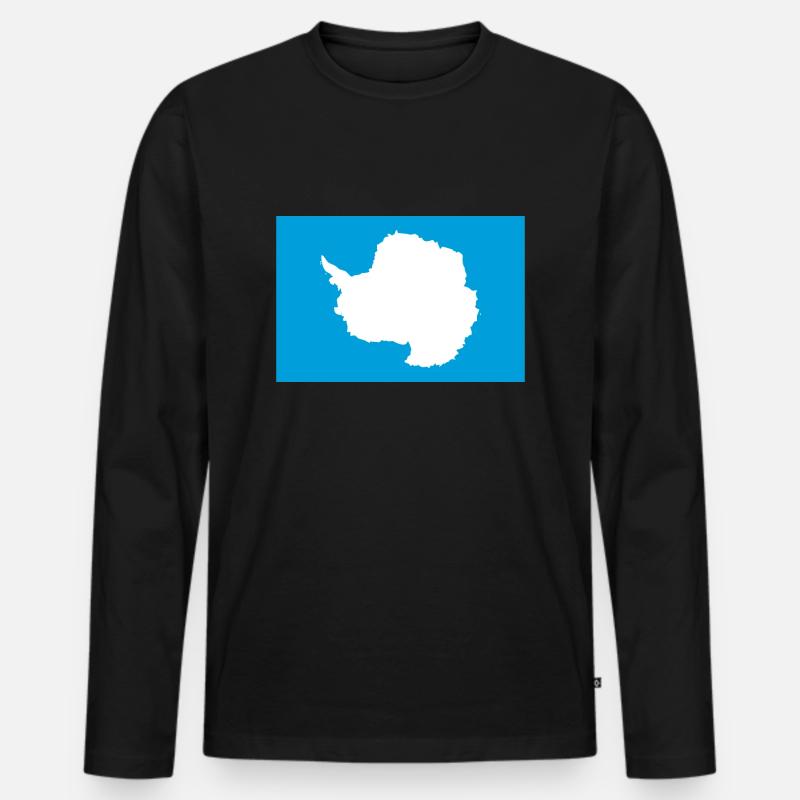Antarktis - Männer Premium Bio Langarmshirt - Schwarz