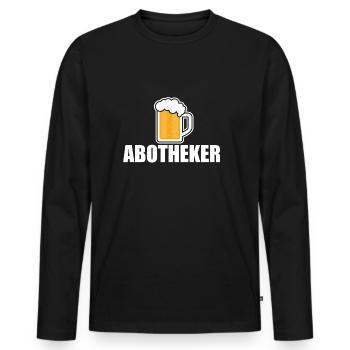 Abotheker - Männer Premium Bio Langarmshirt - Schwarz - Vorne - Nico (187cm)