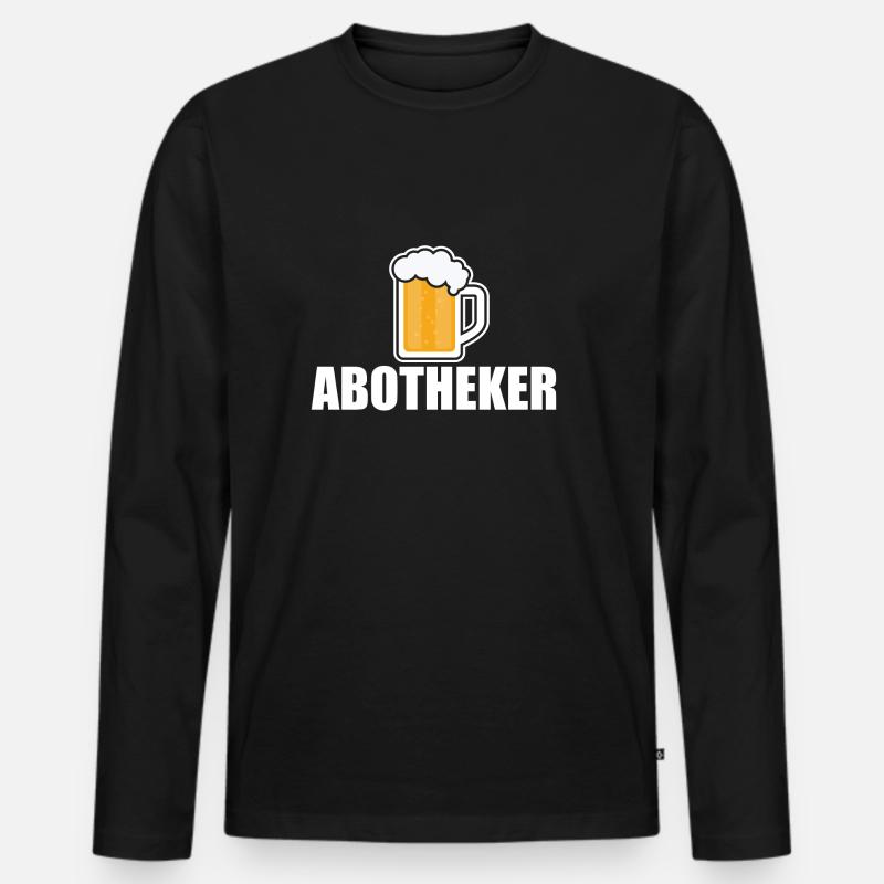 Abotheker - Männer Premium Bio Langarmshirt - Schwarz