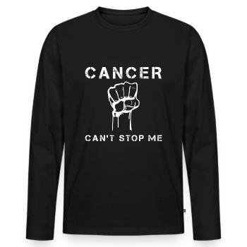 Krebs Kampf - Männer Premium Bio Langarmshirt - Schwarz - Vorne - Nico (187cm)