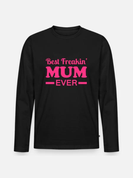 Mum - Men's Premium Organic Long Sleeve Shirt - black