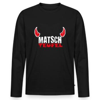Muddy run shirt Teamshirt Matsch mud Lauf Schlamm - Männer Premium Bio Langarmshirt - Schwarz - Vorne - Nico (187cm)