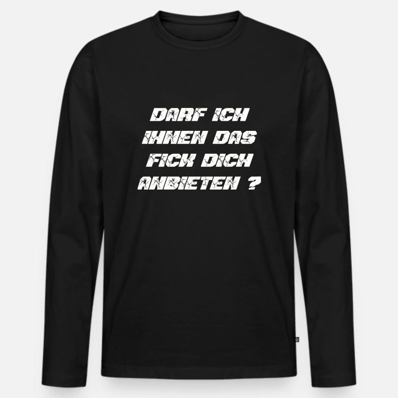 FU - Männer Premium Bio Langarmshirt - Schwarz