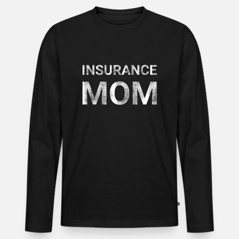Versicherung Mama - Männer Premium Bio Langarmshirt - Schwarz
