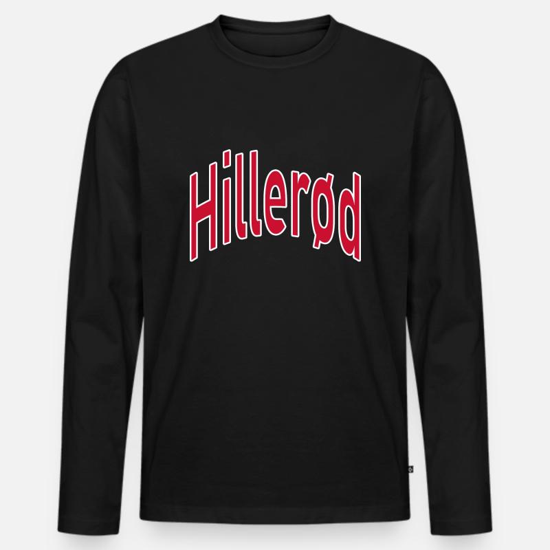 Hillerød - Männer Premium Bio Langarmshirt - Schwarz